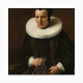 Rembrandt Van Rijn An Old Lady With A Book Canvas Print