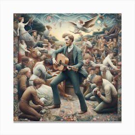 Man With A Guitar Canvas Print