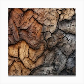 Burnt Tree Bark Texture Canvas Print