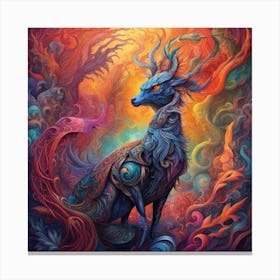 Mystical Deer Canvas Print