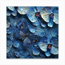 Blue Butterflies Canvas Print