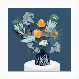 Flowers For Capricorn Square Canvas Print