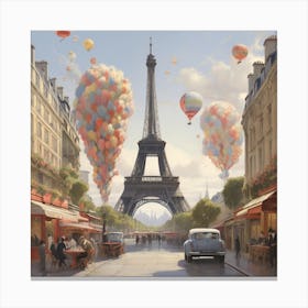 Paris Skyline Canvas Print