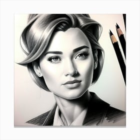 Portrait Of A Woman 2 Canvas Print