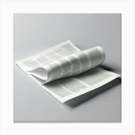 Newspaper On A Grey Background Canvas Print