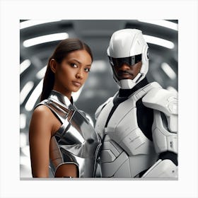 Futuristic Couple 105 Canvas Print