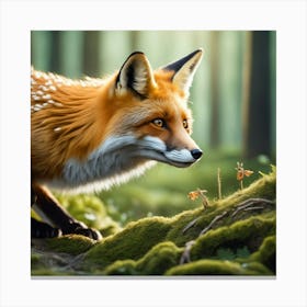 Red Fox In The Forest 51 Canvas Print