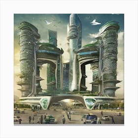 Futuristic City 189 Canvas Print