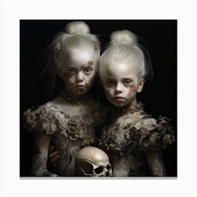 Richardvachtenberg Little Girls From Artworkin The Style Of Oth E96550a3 949a 4e96 Affc E046211557db 1 Canvas Print