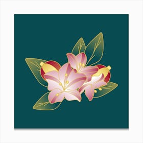 Pink Flower art Canvas Print