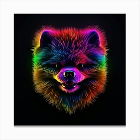 Rainbow Pomeranian Canvas Print