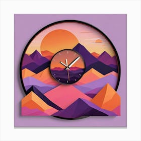 Triangle Geometric Clock Booble Marble Clock Frida Kahlo Clock Prismfold Clock Karma That Goes Around, Comes Around Circle Quote Clock Lucky Cat Clock (13) Canvas Print