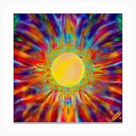 Psychedelic Sun Canvas Print