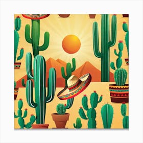 Mexican Cactus 64 Canvas Print