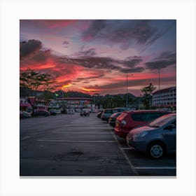 Sunset In Kuala Lumpur Canvas Print