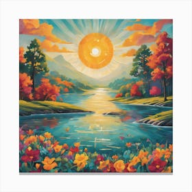 an image that conveys a message of hope and optimism, depicting scenes of progress, renewal, or a brighter future Useing uplifting imagery, vibrant colors, and positive symbolism to inspire viewers and instill a sense of optimism in the midst of challenges. Canvas Print
