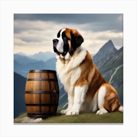 St. Bernard Dog 7 Canvas Print