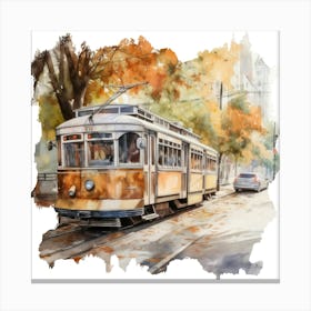 Tram In Lisbon Canvas Print