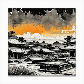 Asian Village Canvas Print