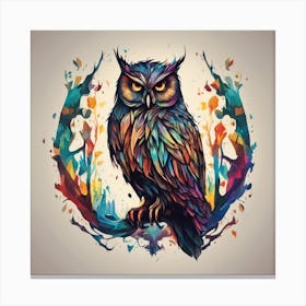 Colorful Owl 4 Canvas Print