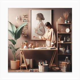 Home Office 1 Canvas Print