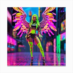 Neon Angel 10 Canvas Print