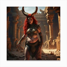 Demon Warrior Canvas Print