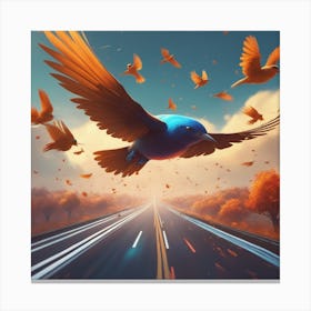 Bird In Flight Canvas Print