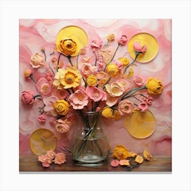 Pink and yellow 1 Canvas Print