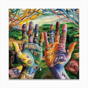 Hands Of The World Canvas Print