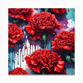Carnations flowers Canvas Print