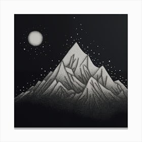 Moonlight Mountain Canvas Print