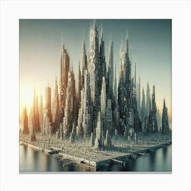 Futuristic City 81 Canvas Print