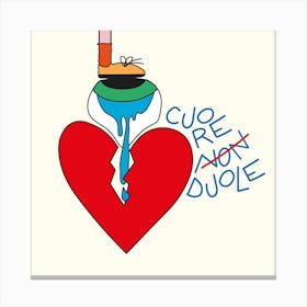 Cuore non duole Canvas Print