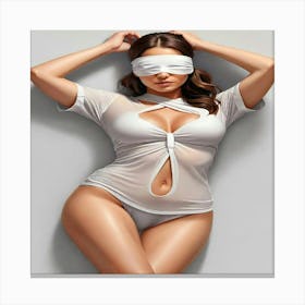 Blindfolded Woman 3 Canvas Print