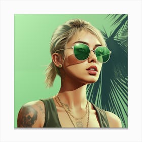 GTA Style Miley Cyrus Canvas Print