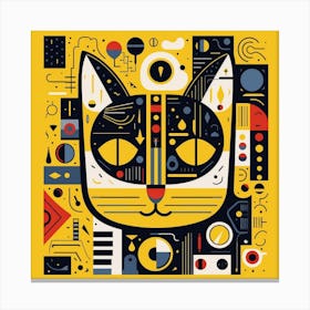 Abstract Cat Canvas Print