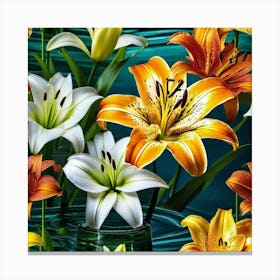 Lily Wallpaper Canvas Print