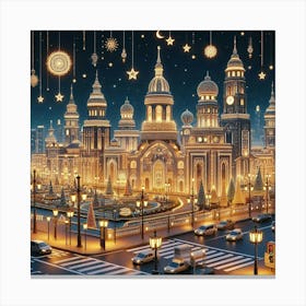 Christmas City Canvas Print