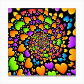 Spiral Of Hearts 1 Canvas Print