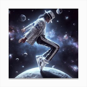 Michael Jackson In Space Canvas Print