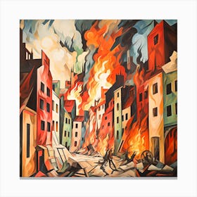 After the air-raid 1 Canvas Print