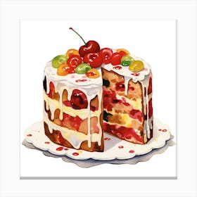 Cherry Cake Canvas Print