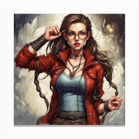 Student in Red 2 Canvas Print