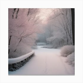 Snowy Path Winter Solstice Landscape Canvas Print