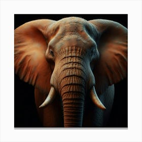 The Majestic African Elephant: A Symbol of Strength, Resilience, and the Beauty of the Natural World Canvas Print