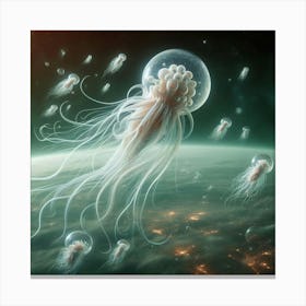 Jellyfish In Space 1 Canvas Print