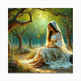 Girl In An Orchard57 Canvas Print