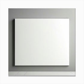 Mock Up Blank Canvas White Pristine Pure Wall Mounted Empty Unmarked Minimalist Space P (3) Canvas Print