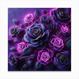 Purple Roses Wallpaper 3 Stampe su tela